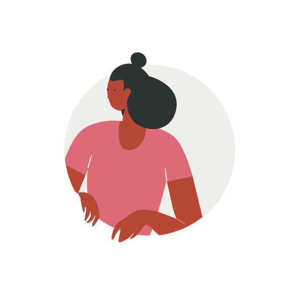 Person illustration in a circle